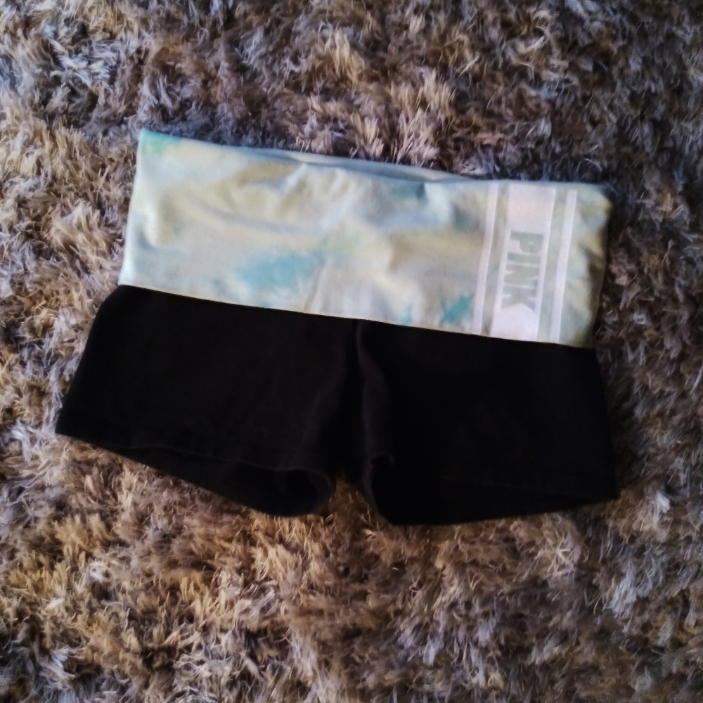 PINK Tie Dye Yoga Shorts
